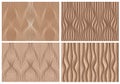 Vector abstract color lines patterns set. Royalty Free Stock Photo