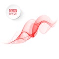 Vector Abstract color red wave design element Royalty Free Stock Photo
