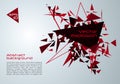 Vector abstract colorful background with red vector explosion Royalty Free Stock Photo
