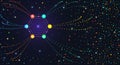 Vector abstract colorful big data information sorting visualization. Royalty Free Stock Photo