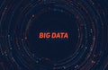 Vector abstract colorful round big data information visualization. Social network, financial analysis of complex Royalty Free Stock Photo