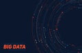Vector abstract colorful round big data information visualization. Social network, financial analysis of complex Royalty Free Stock Photo