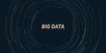 Vector abstract colorful round big data information visualization. Social network, financial analysis of complex Royalty Free Stock Photo