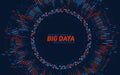 Vector abstract colorful round big data information visualization. Social network, financial analysis of complex Royalty Free Stock Photo
