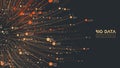 Vector abstract colorful big data information threads visualization. Social network, financial analysis of complex Royalty Free Stock Photo