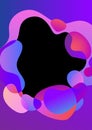 Vector abstract Colorful gradients in iridescent colors. Template of fluid organic shapes with Liquid effect background.