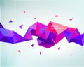 Vector abstract colorful purple faceted crystal