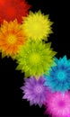 Vector abstract colorful rainbow floral background