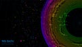 Vector abstract colorful round big data information visualization. Social network, financial analysis of complex Royalty Free Stock Photo