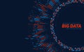 Vector abstract colorful round big data information visualization. Social network, financial analysis of complex Royalty Free Stock Photo