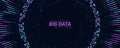 Vector abstract colorful round big data information visualization. Social network, financial analysis of complex Royalty Free Stock Photo
