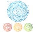 Vector abstract colorful sphere set. Flat Design Royalty Free Stock Photo