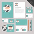 Vector abstract corporate identity set graphic design Royalty Free Stock Photo