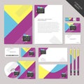 Vector abstract corporate identity set graphic design Royalty Free Stock Photo