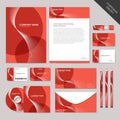 Vector abstract corporate identity set graphic design Royalty Free Stock Photo