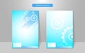 Vector abstract cover design template sci fi machine working innovation concept