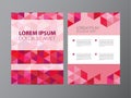 Vector abstract crystal pink, red modern flyer