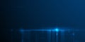 Vector abstract cyberspace and blue line pattern movement, graphic design over dark blue space background
