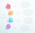 Vector Abstract 3d Circles Linked Number 1 to 4 Infographic Royalty Free Stock Photo