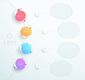 Vector Abstract 3d Circles Linked Number 1 to 4 Infographic