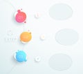 Vector Abstract 3d Circles Linked Number 1 to 3 Infographic