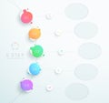 Vector Abstract 3d Circles Linked Number 1 to 5 Infographic Royalty Free Stock Photo
