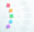 Vector Abstract 3d Circles Linked Number 1 to 5 Infographic