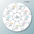 Vector abstract 3d paper infographic elements.Circular infographics