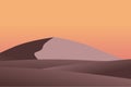 Vector, abstract desert background poster in minimalist style. East, Africa landscape modern style