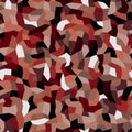 Vector abstract desert brown rust color camouflage seamless pattern. Royalty Free Stock Photo