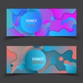 Vector abstract design banner template.vector illustration.Perfect background design for headline and sale banner.blue and pink Royalty Free Stock Photo