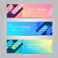 Vector abstract design banner template.