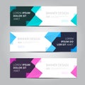 Vector abstract design banner template.