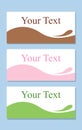 Vector Abstract design banner web template with three diferent color