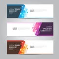 Vector abstract design banner template.