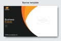 Vector abstract design web banner template. Web Design Elements - Header Design. Abstract geometric web banner template on grey Royalty Free Stock Photo