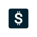 Vector abstract dollar bill icon Royalty Free Stock Photo