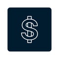 Abstract dollar bill icon Royalty Free Stock Photo
