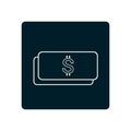 Abstract dollar bill icon Royalty Free Stock Photo