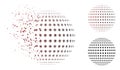 Shredded Pixel Halftone Abstract Dotted Sphere Icon