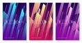 Vector abstract dynamic geometric backgrounds, colorful minimal