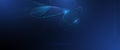 Vector abstract dynamic geometric shape, wave flow line, light effect and texture on blue gradient color Royalty Free Stock Photo