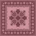 Vector abstract ethnic shawl floral pattern design for background