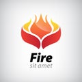 Vector abstract fire icon Royalty Free Stock Photo