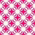 Vector abstract floral geometric seamless pattern. Elegant red and white texture Royalty Free Stock Photo