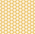 Vector abstract floral geometric seamless pattern. Yellow and white ornament Royalty Free Stock Photo