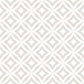 Vector abstract floral seamless pattern. Subtle white and beige diamonds texture Royalty Free Stock Photo