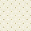 Vector Abstract Flowers in Yellow Gold on White Background Seamless Repeat Pattern. Background for textiles, cards Royalty Free Stock Photo