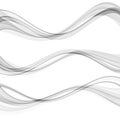 Vector abstract flowing wave lines isolated on white background. Design element for technology, science, modern concept. Royalty Free Stock Photo