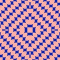 Vector abstract funky geometric seamless pattern. Bright blue and pink color Royalty Free Stock Photo